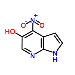 4-Nitro-1H-pyrrolo[2,3-b]pyridin-5-ol结构式