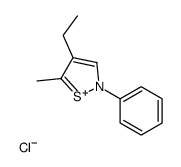 4-ethyl-5-methyl-2-phenyl-1,2-thiazol-2-ium,chloride结构式
