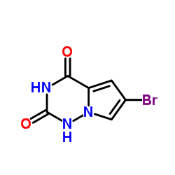 6-bromopyrrolo[2,1-f][1,2,4]triazine-2,4-diol Structure