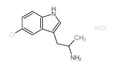 1H-Indole-3-ethanamine,5-chloro-a-methyl-, hydrochloride (1:1)结构式