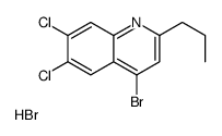4-Bromo-6,7-dichloro-2-propylquinoline hydrobromide结构式
