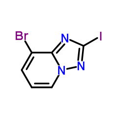 8-Bromo-2-iodo[1,2,4]triazolo[1,5-a]pyridine结构式