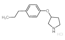 3-(4-Propylphenoxy)pyrrolidine hydrochloride结构式