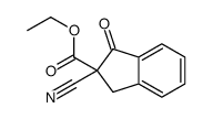 ethyl 2-cyano-3-oxo-1H-indene-2-carboxylate结构式