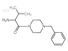 2-Amino-1-(4-benzyl-1-piperazinyl)-3-methyl-1-butanone hydrochloride结构式