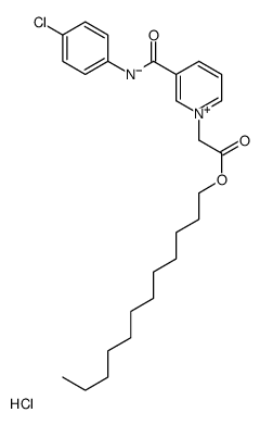 dodecyl 2-[3-[(4-chlorophenyl)carbamoyl]pyridin-1-ium-1-yl]acetate,chloride Structure