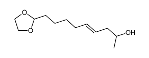 (E)-2-(8-Hydroxy-5-nonenyl)-1,3-dioxolan结构式