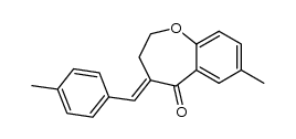 7-methyl-4-(4-methylbenzylidene)-3,4-dihydrobenzo[b]oxepin-5(2H)-one结构式