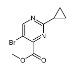 methyl 5-bromo-2-cyclopropylpyrimidine-4-carboxylate结构式