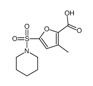 3-methyl-5-piperidin-1-ylsulfonylfuran-2-carboxylic acid Structure