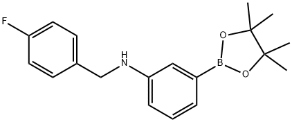 4-(4-氟苯基甲基氨基)苯基硼酸频哪醇酯结构式