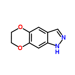 6,7-Dihydro-1H-[1,4]dioxino[2,3-f]indazole结构式