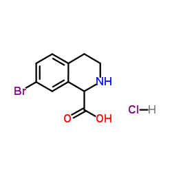 7-Bromo-1,2,3,4-tetrahydro-isoquinoline-1-carboxylic acid hydrochloride Structure