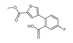 5-fluoro-2-(5-methoxycarbonylthiophen-3-yl)benzoic acid结构式