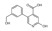 5-[3-(hydroxymethyl)phenyl]-2-oxo-1H-pyridine-4-carboxylic acid结构式