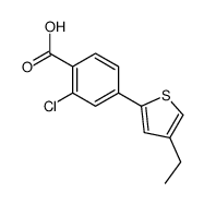2-chloro-4-(4-ethylthiophen-2-yl)benzoic acid Structure