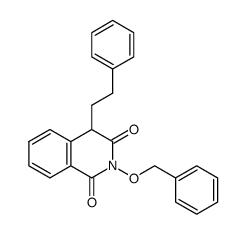 2-benzyloxy-4-(2-phenyl)ethylisoquinoline-1,3(2H,4H)-dione结构式