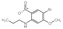 2-溴-4-硝基-5-(丙基氨基)苯甲醚结构式