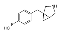 1-(4-Fluorobenzyl)-3-azabicyclo[3.1.0]hexane hydrochloride (1:1) Structure