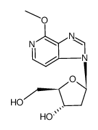 1-(2'-deoxy-β-D-erythro-pentofuranosyl)-4-methoxy-1H-imidazo(4,5-c)pyridine结构式