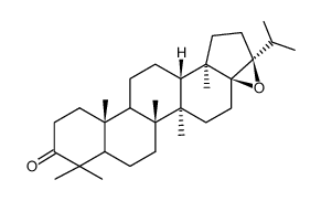 17β,21β-epoxyhopan-3-one Structure