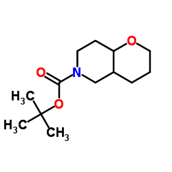 2-Methyl-2-propanyl hexahydro-2H-pyrano[3,2-c]pyridine-6(5H)-carboxylate结构式