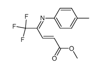 methyl (2E)-5,5,5-trifluoro-4-(p-tolylimino)pent-2-enoate结构式