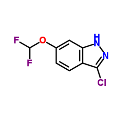 3-Chloro-6-(difluoromethoxy)-1H-indazole结构式