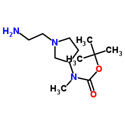 2-Methyl-2-propanyl [1-(2-aminoethyl)-3-pyrrolidinyl]methylcarbamate Structure