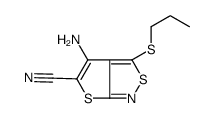 4-amino-3-propylsulfanylthieno[2,3-c][1,2]thiazole-5-carbonitrile结构式