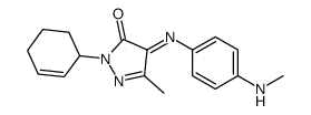 2,4-Dihydro-5-methyl-4-[[4-(methylamino)phenyl]imino]-2-phenyl-3H-pyrazol-3-one结构式