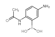 2-乙酰氨基-5-氨基苯硼酸结构式