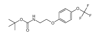 1,1-dimethylethyl[2-({4-[(trifluoromethyl)oxy]phenyl}oxy)ethyl] carbamate Structure