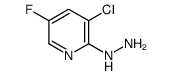 3-Chloro-5-fluoro-2-hydrazinylpyridine结构式