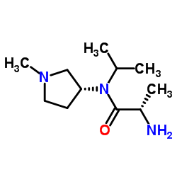 N-Isopropyl-N-[(3R)-1-methyl-3-pyrrolidinyl]-L-alaninamide结构式