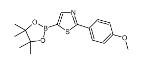 2-(4-Methoxy-phenyl)-5-(4,4,5,5-tetramethyl-[1,3,2]dioxaborolan-2-yl)-thiazole结构式