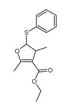 ethyl 2,4-dimethyl-5-(phenylthio)-4,5-dihydrofuran-3-carboxylate Structure