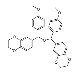 bis[(p-anisyl)(2,3-dihydrobenzo[1,4]dioxin-6-yl)methyl] ether结构式