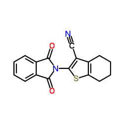 2-(1,3-Dioxo-1,3-dihydro-2H-isoindol-2-yl)-4,5,6,7-tetrahydro-1-benzothiophene-3-carbonitrile结构式