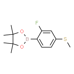 2-(2-氟-4-(甲硫基)苯基)-4, 4, 5, 5-四甲基-1, 3, 2-二氧硼杂环戊烷图片