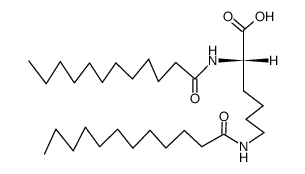 N2,N6-bis(1-oxododecyl)-L-lysine structure