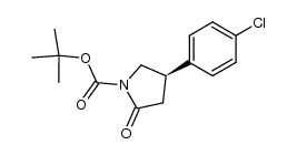 (R)-tert-butyl 4-(4-chlorophenyl)-2-oxopyrrolidine-1-carboxylate结构式