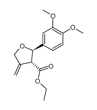 ethyl rac-(2R,3R)-2-(3,4-dimethoxyphenyl)-4-methylenetetrahydrofuran-3-carboxylate Structure