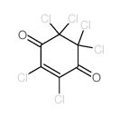 2-Cyclohexene-1,4-dione,2,3,5,5,6,6-hexachloro- Structure