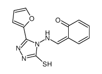 4-Salicylideneamino-3-(furan-2)-5-mercapto-1,2,4-triazole结构式