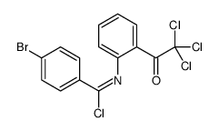 Benzenecarboximidoyl chloride,4-bromo-N-[2-(trichloroacetyl)phenyl]- (9CI) structure