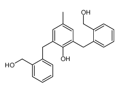 2,6-bis[[2-(hydroxymethyl)phenyl]methyl]-4-methylphenol结构式