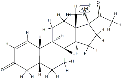 (17R)-17-Hydroxy-19-nor-5β-pregn-1-ene-3,20-dione结构式