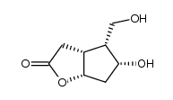 (3aR,4R,5R,6aS)-(-)-5-hydroxy-4-hydroxymethyl-hexahydro-cyclopenta[b]furan-2-one Structure