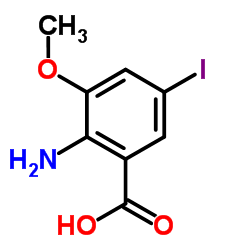 2-Amino-5-iodo-3-methoxybenzoic acid结构式